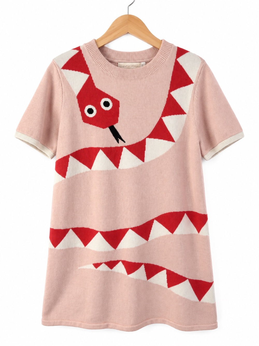 Stella McCartney Kids Pink Snake Knit Sweater Dress Size 6 Designer Girls